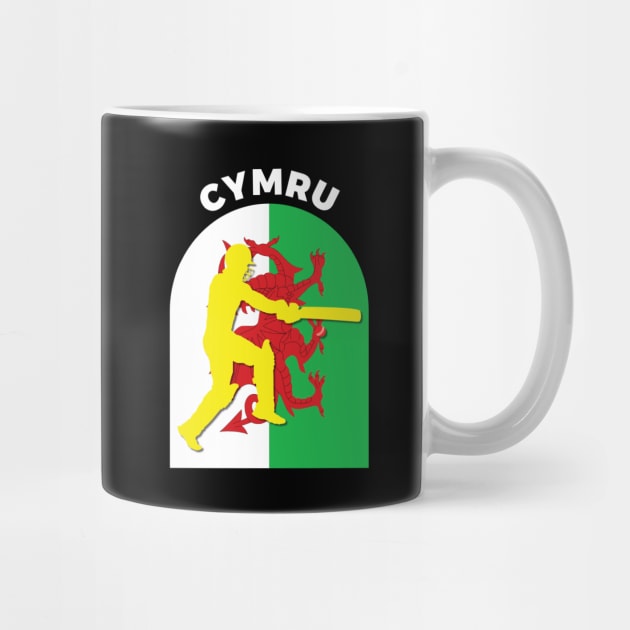 Cymru Cricket Batsman Baner Cymru by DPattonPD